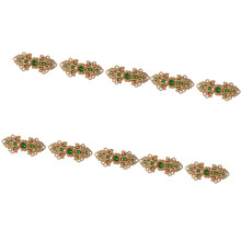 10Pcs Alloy Cheongsam Knot Button Fasteners Chinese Closures-A
