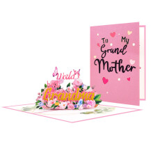 Impressive 3D Popup Flower Greeting Card Foldable Invitation