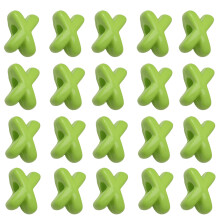 10 Stück Acryl-X-förmige Perlen, 2 mm Loch, bunte-Grün