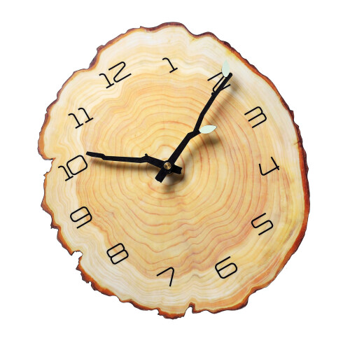 Rustics Wall Clock Battery Operated Silents None-16 inch