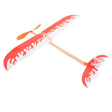 Powered Aeroplane Model Outdoor Plane Interactive Flying Rubber Band Aircraft Kit Micro Plane Aircraft Foam Red