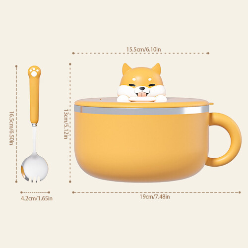 Multifunctional Insulated Noodles-bear Set 304 stainless st 1