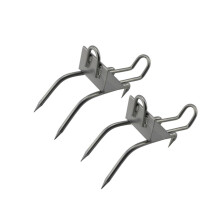 Nonslip Tree Climbing Spurs Silver Color Claw Style Size 21X7.5CM Pair Of 2 Climbing Equipment