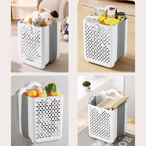Opvouwbare wasmand voor wandmontage,-extra groot 2