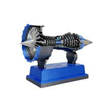 Turbofan Engine Model, Aircraft Model Decoration with Turbine Detail Collector's Item Realistic Construction Toy for Adults, Teens, Girls