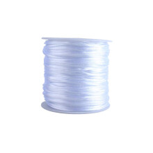 60m/Roll 1.5mm Cord Teething Dummy Chain Clip Thread Necklace Jewelry Making White