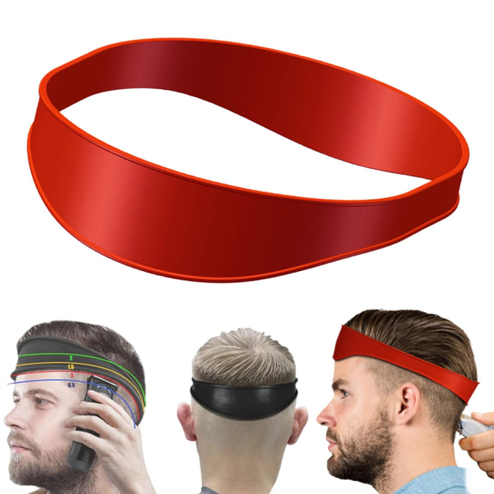 Curved Silicone Haircut Band for DIY Home Haircuts, Neckline Shaving Template (1PCB)