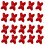 10Pcs Multicolored Acrylic Spacer Beads 2mm Hole For-Red 1