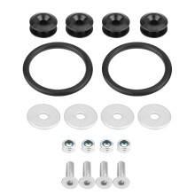 Fixations durables pour panneaux de véhicules, fixations en aluminium avec finition anodisée et système de dégagement rapide pratique,