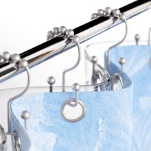 Double Glide Shower Curtain Hooks, Smooth Gliding Function with Spherical Roller Balls for Shower Rods, Premium Metal Rust Resistant Bathroom Curtain