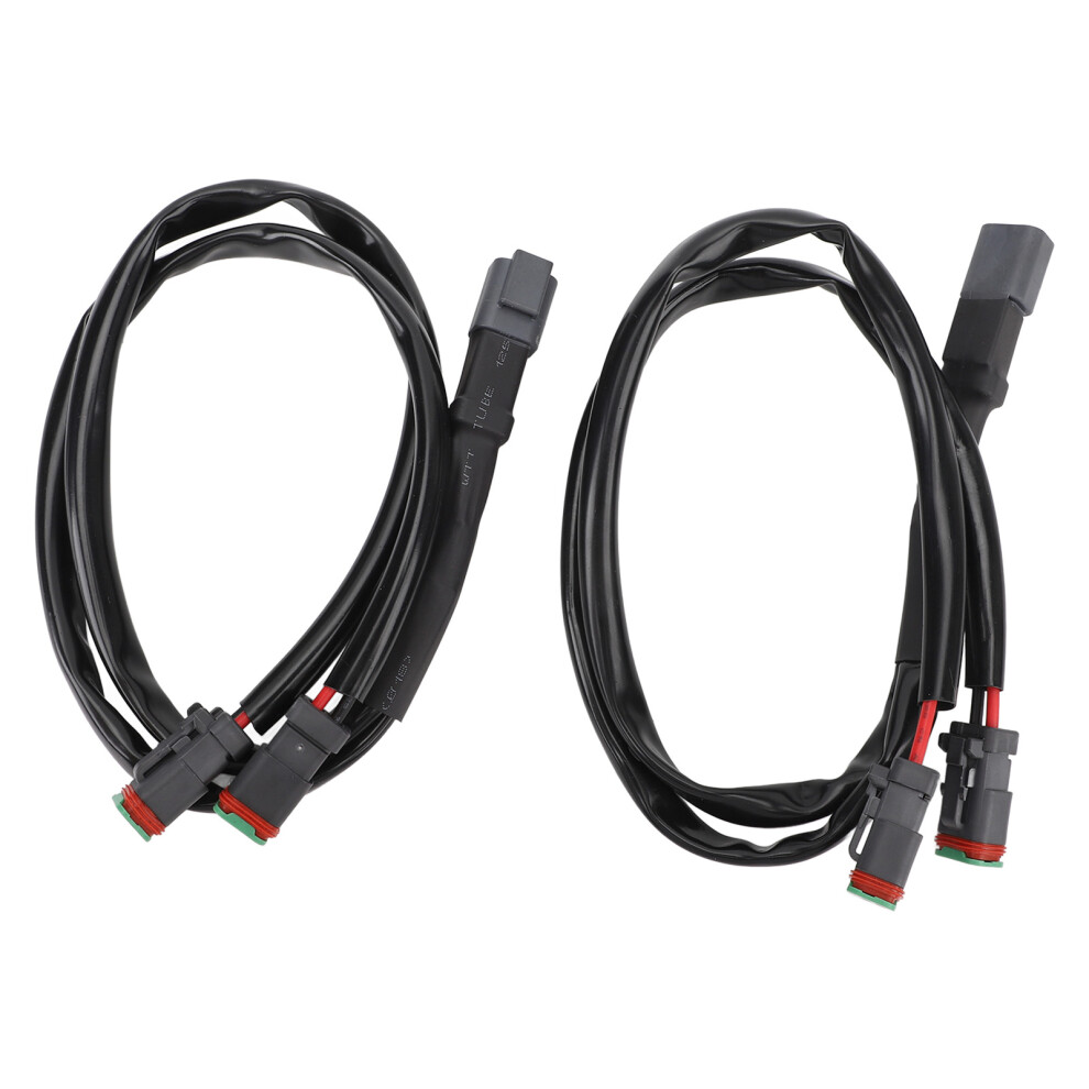 Wiring Harness Splitters For Off-Road Lighting, Plug And Play Extension Kit Connectors Compatible With Led Pod Lights, Deutsch Dt Dtp 2 Pin Adapters, 9464372421312