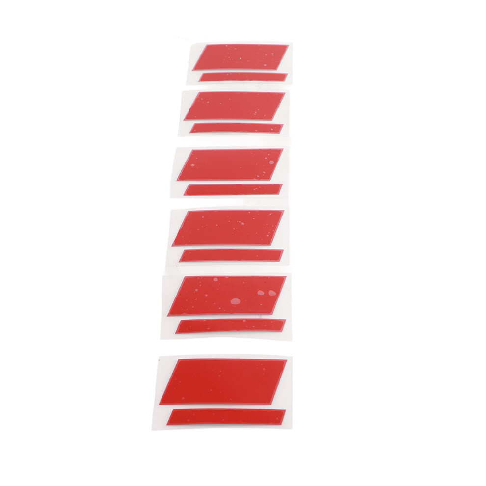 6Pcs Reflective Pet Car Wheel Decals 7X5cm For 18-21In Wheels Red 7891372169012