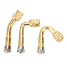 Adaptador de latón para extensión de válvula de neumático de liberación rápida, vástago de válvula de 90 grados, construcción duradera,