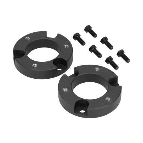 Kit de elevação compatível com Toyota Tundra, kit de nivelamento dianteiro de 2 polegadas com espaçador de alumínio revestido a pó preto, 1
