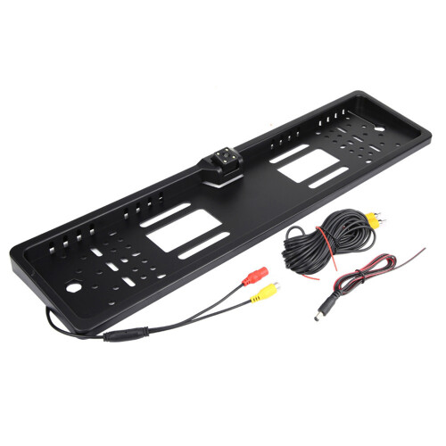 Caméra de recul avec éclairage LED intégré, grand angle de vision, compacte et fine, étanche, vision nocturne haute définition.
