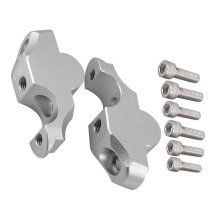 Motorcykelstyrforhøjer, CNC-fræset styrforhøjer i aluminiumslegering med 28 mm løft og 25 mm bagudjustering for nem installation, styr