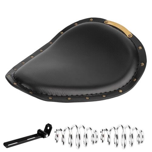 Σέλα Spring Bobber Solo με πλάκα βάσης, κάθισμα μοτοσικλέτας με πριτσίνια και στιβαρή