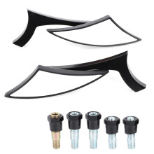 Motorfiets zijspiegels voor 8 mm en 10 mm montage, helder wit glas, eenvoudig te installeren, duurzaam aluminiumlegering blad.