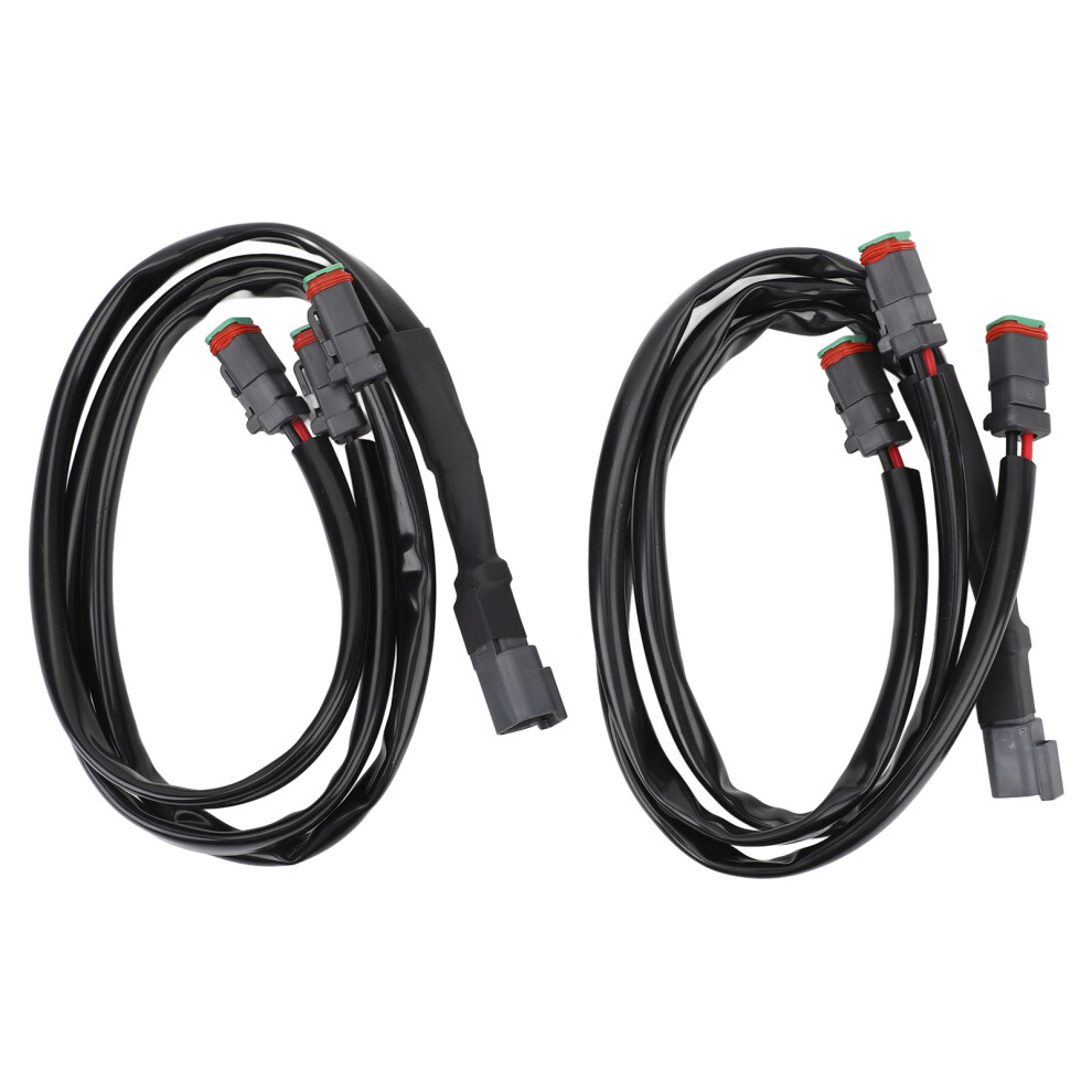Uni Wiring Harness For Led Fog Lights, Wire Splitter With Dual Outputs Deutsch Dt Dtp 2 Pin Adapters, Extension Kit Connectors Plug And Play For 9190834581118