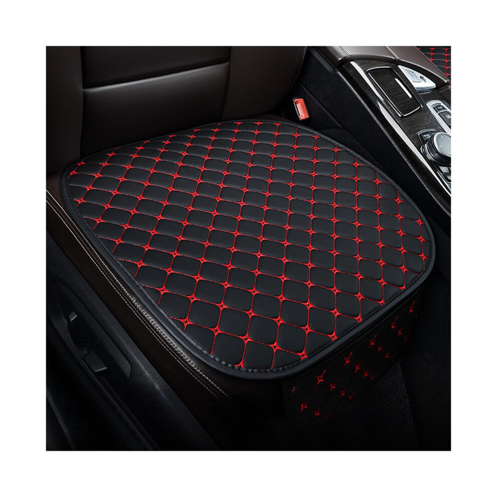 2 Pack Pu Leather Car Seat Cushion Cover, Nonslip Breathable Scratch Resistant Protector, Red 9189345932533