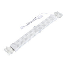 Addressable RGB PSU Extension Cable For PC Cases 2x(6+2) PIN Connector Silver Plated Copper Core Triple Side Illumination Flexible Routing Support 5V