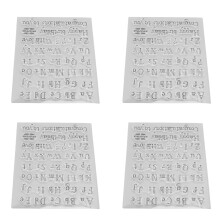 4 Stück transparente TPR-Stempel für Kartenbau und Scrapbooking, 15,2 x 11,6 cm