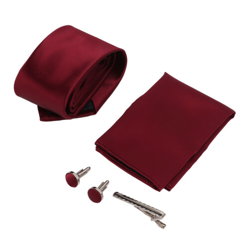 Herren-Krawattenset mit Einstecktuch, 2