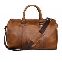 Travel Briefcase Leather Travel Bag for Men, Large Tote Fitness Backpack, One Size Durable Design, Versatile Use
