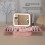 Wing Design Cosmetic Organiser Box with LED-Pink 3