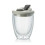 Modernes Design, isolierte Trinkgläser,-grauer Deckel 250ML 1