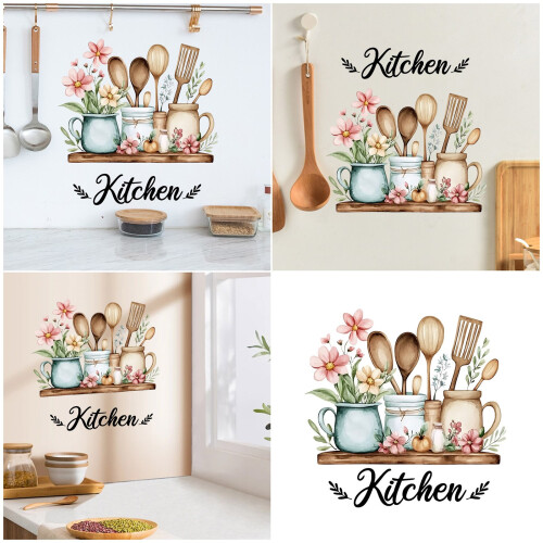Autocollants muraux de cuisine, décorations, citations de-SCQ149 1