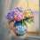 Modern Stained Acrylic Potted Flowers Window Hanging-05 3