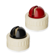 2 Piece Suction Cup Sharpening Stone Spherical Blade-black red