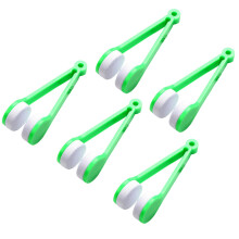 TwoSide Glasses Brush 5 Pcs Green Soft Microfiber Eyeglass Lens Cleaner For Eyeglasses, Sunglasses Reading Glasses