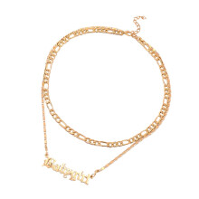 Necklace Fashionable Pendant DoubleLayered Chain Party Birthday Daily Elegant Design for Women