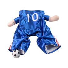 Hund Fußball Footie Tier Kleidung Welpen Sportler Cosplay-Blau L