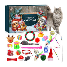 Katzen-Adventskalender mit 24 Spielzeugen für ein miauendes