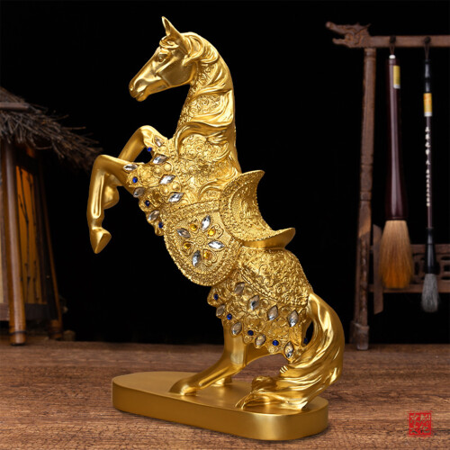 Statue de cheval en résine, Sculptures décoratives,- signe Hor 2