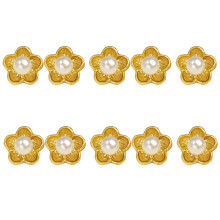 Pearls Button For Seasonal Fashion Designs And School-gold