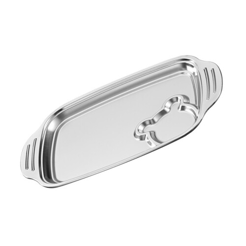 304 Stainless Steel Dinner Plate Serving Dish-two squares