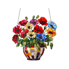 Colorful Acrylic Potted Plant Hanging Sign For Outdoor Lawn-09