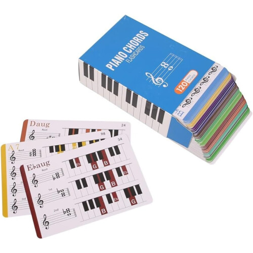 Creative Learning Aid Set with 88 Keys, Flashcard Set to Help Children Understand and Practice Chords 2