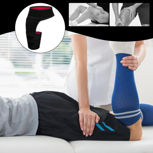 Thigh Compression Sleeves, Breathable, Rapid Recovery Groin Protection (Red) 1