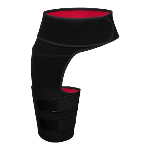 Thigh Compression Sleeves, Breathable, Rapid Recovery Groin Protection (Red)