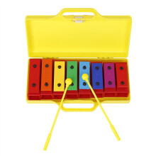 Xylophone Color Percussion Instrument Independent 8Tone Brick Hand Tapping Piano Music Enlightenment Carry Box Small Glockenspiel