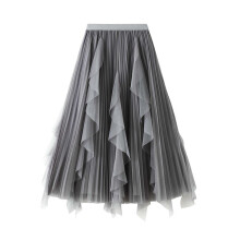 Tulle Skirt Women's Tutu Skirt 50s Ballet Underskirt Elastic Waist Ballet Skirt Petticoat Dance Dress Carnival Costume Gray One Size