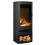 Acantha Horizon Electric Stove with Log Storage in Black 5