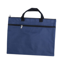 Multifunctional document bag with zipper, briefcase for business trips, waterproof storage organizer for documents, money, and cards.