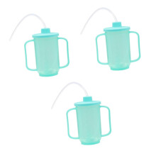 Pack of 3 Drinking Cups for Pregnancy, Proof Slim Straws, Modern Simple Disabled Drinking Bottle, Leakproof Cups for Adults, Silicone.