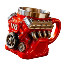 Retro Engine Design Coffee Mugs Durable Resin Nonrust Steel-6